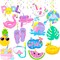 20PCS Pool Party Hanging Swirls Decorations – Summer Beach Ceiling Decor for Birthday, Hawaiian Luau, Hello Summer & Tropical Party Supplies